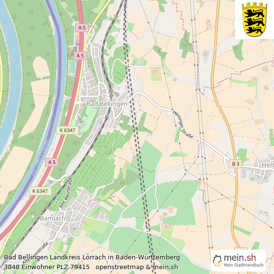 Bad Bellingen Landstadt Lageplan